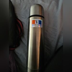 Valentino Silver Stainless Steel Thermos Flask